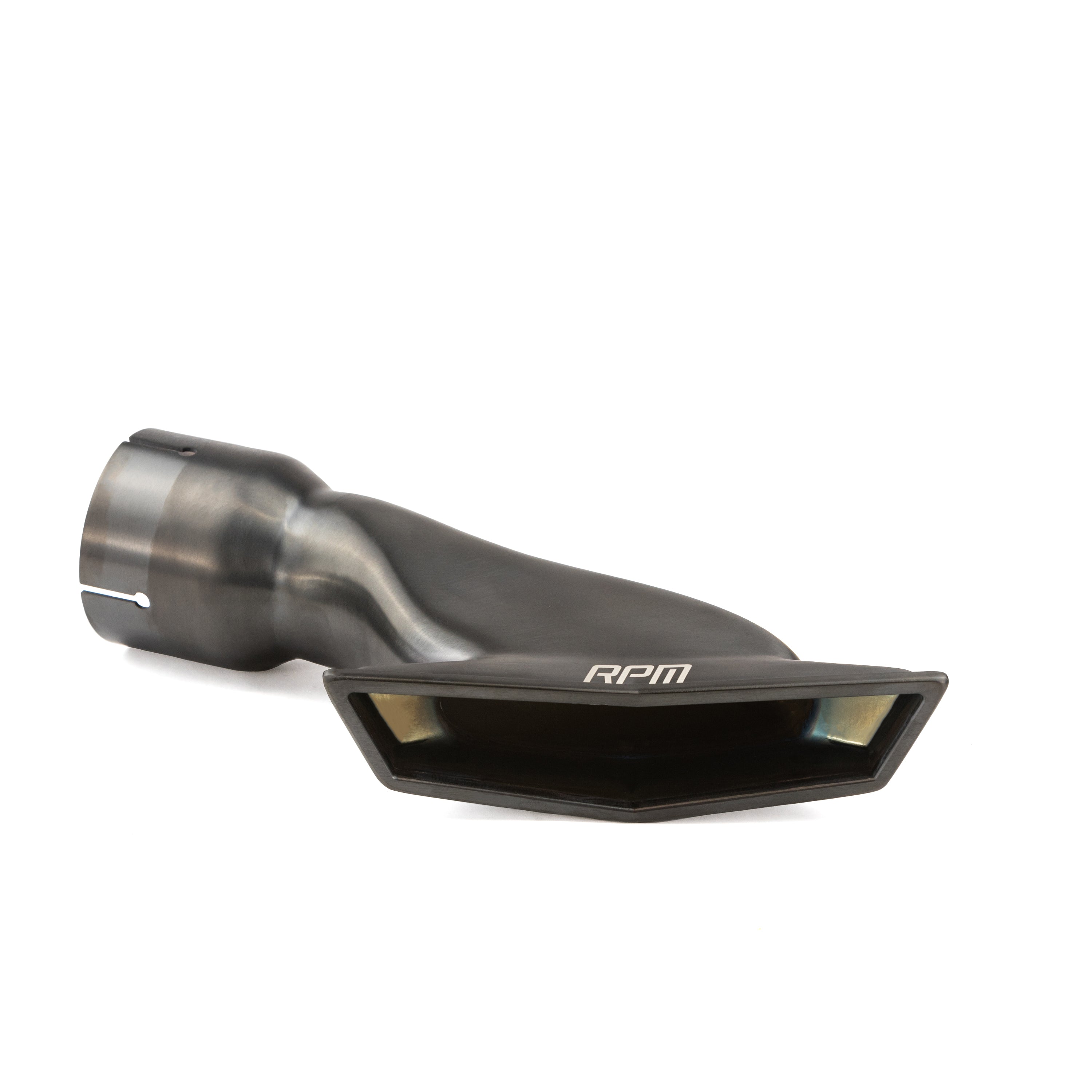 Photo of RPM SXS RPM Maverick R Stainless Brushed, Blued & Black Tip E-Valve TIP by RPM SXS - Premium for UTVs / Side by Sides
