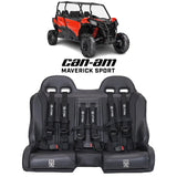 Photo of Maverick Sport Max Front Bench Seat With Harnesses (2019-2025) by UTV Mountain Accessories - Premium Seats & Accessories for UTVs / Side by Sides