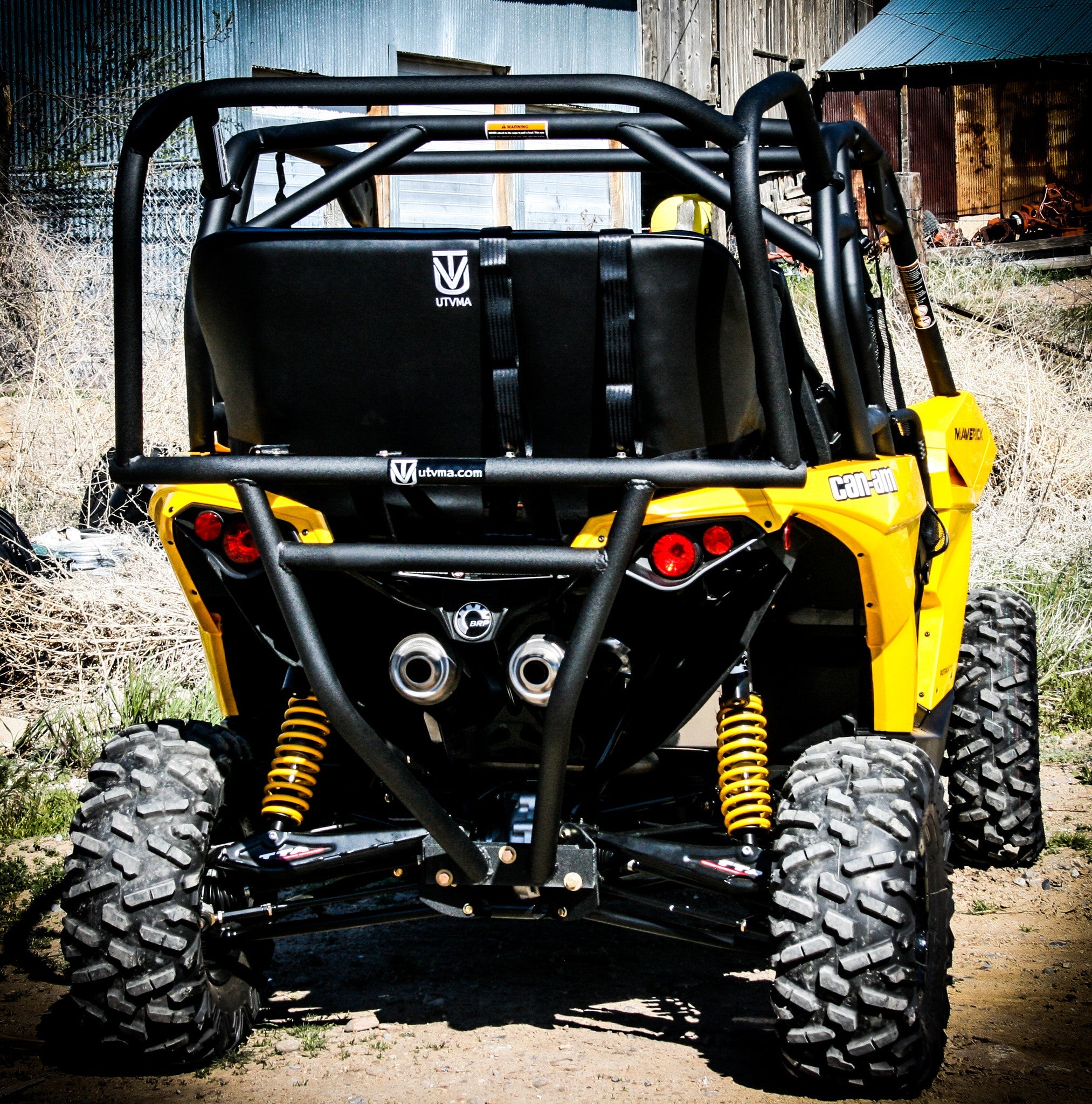 Photo of Maverick Backseat and Roll Cage (2013-2018) by UTV Mountain Accessories - Premium Backseat and Roll Cage for UTVs / Side by Sides