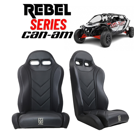 Photo of "REBEL" Series Pair of Front Suspension Bucket Seats Maverick R 2 or 4 Seater (2024-2025) by UTV Mountain Accessories - Premium for UTVs / Side by Sides