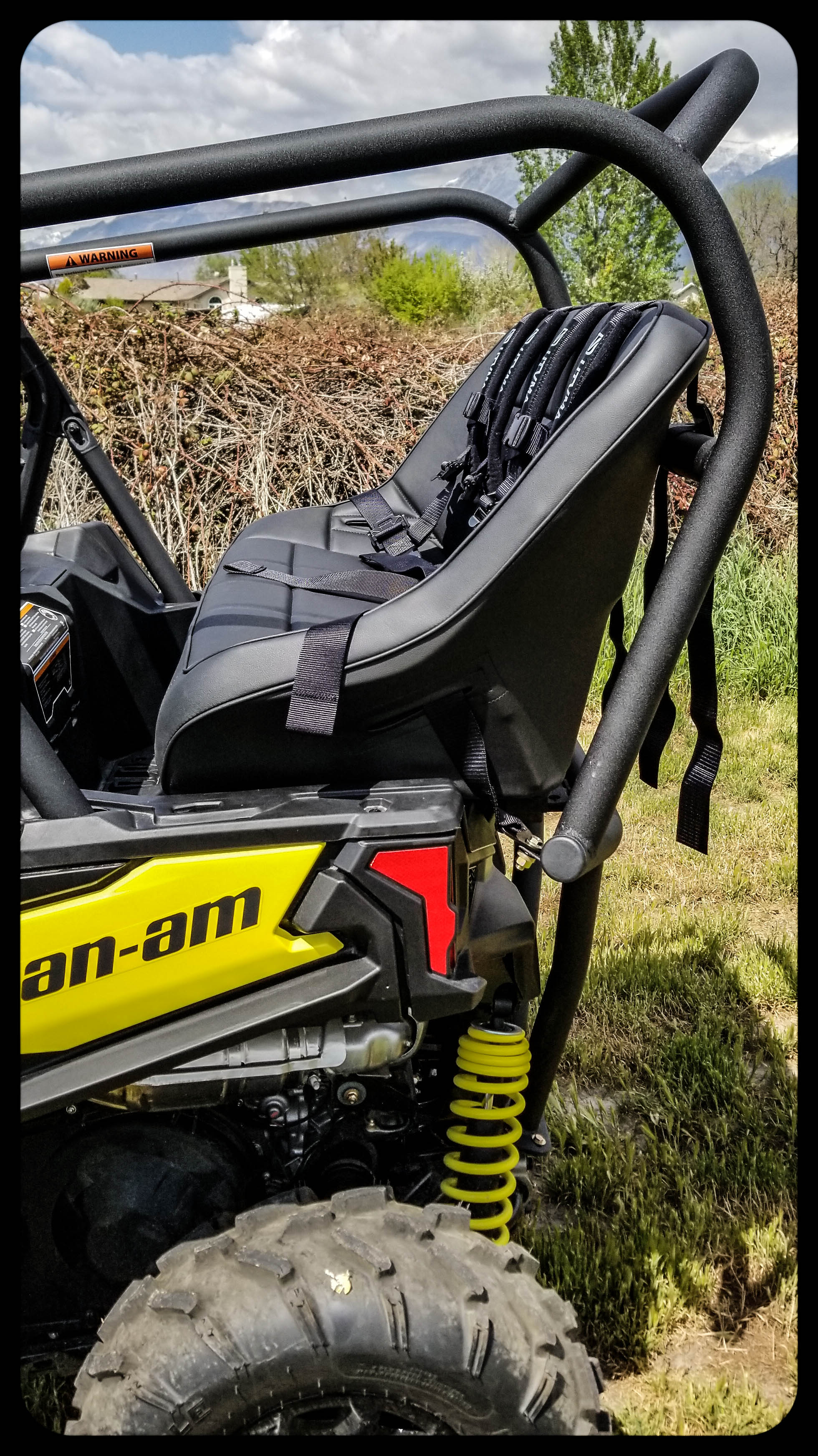 Photo of Maverick Trail Backseat and Roll Cage kits (2018-2024) by UTV Mountain Accessories - Premium Roll Cages for UTVs / Side by Sides