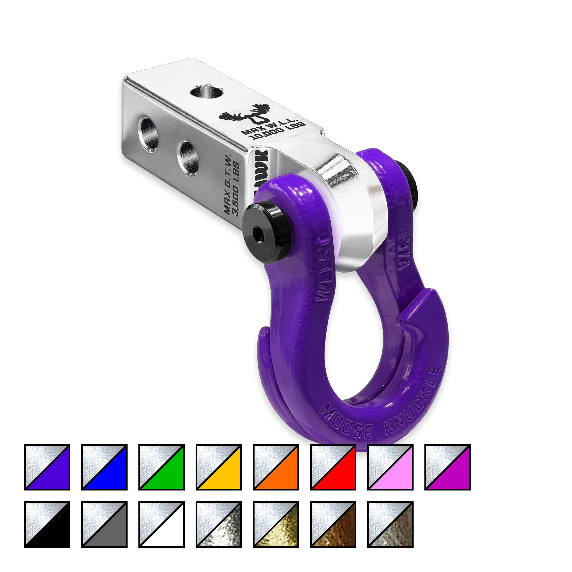 Photo of Jowl™ 3/4 Split Shackle™ and Mohawk 2.0 Receiver Combo by Forward Notion, LLC - Premium Recovery Gear for UTVs / Side by Sides