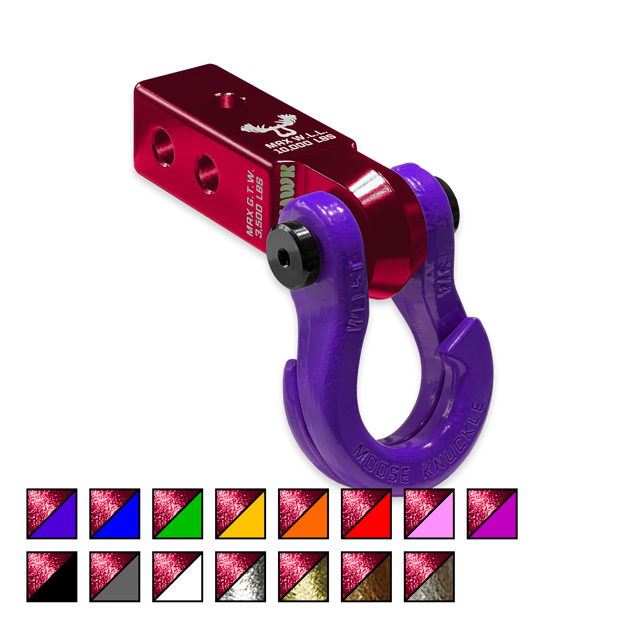 Photo of Jowl™ 3/4 Split Shackle™ and Mohawk 2.0 Receiver Combo by Forward Notion, LLC - Premium Recovery Gear for UTVs / Side by Sides