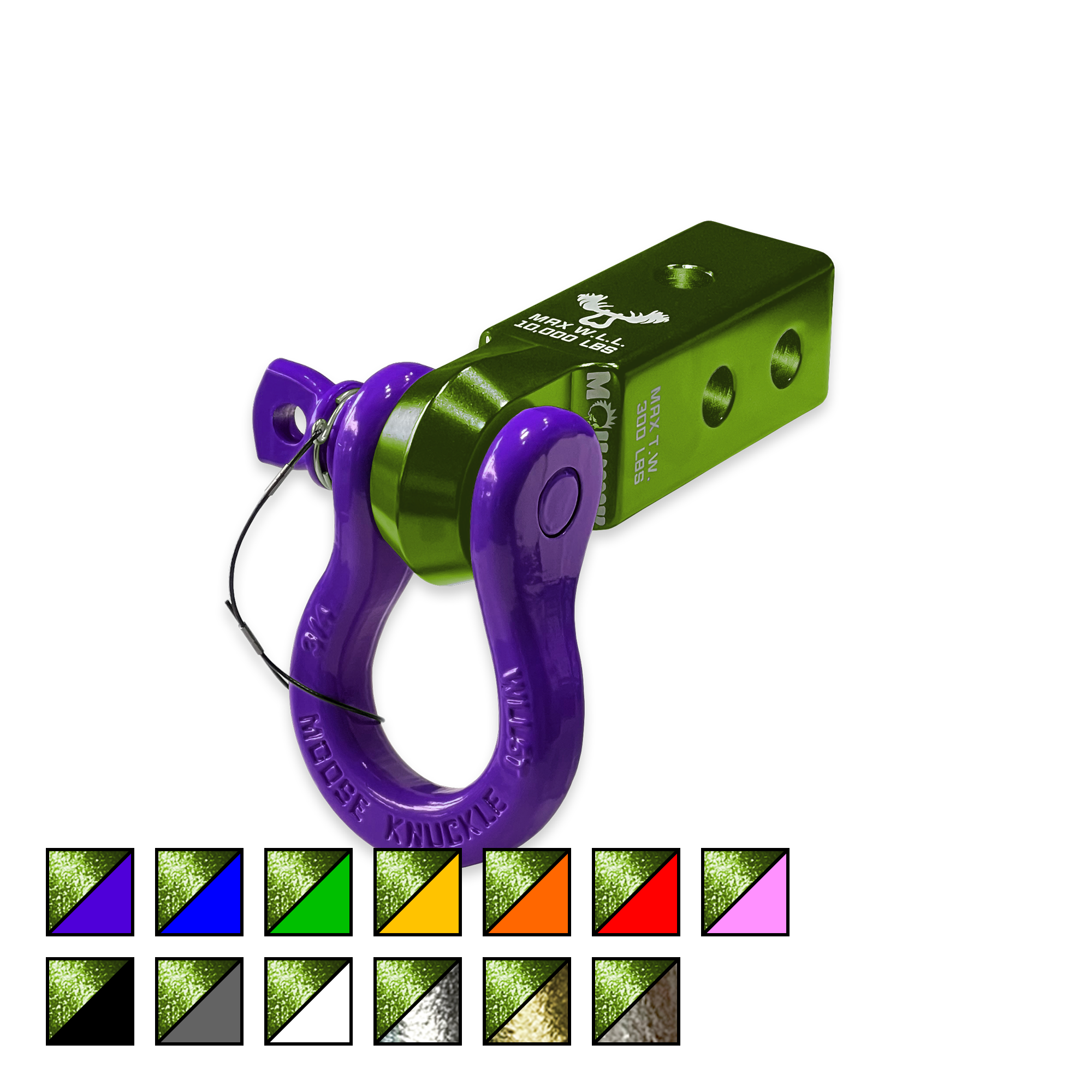 Photo of B'oh 3/4 Spin Pin Shackle and Mohawk 2.0 Receiver Combo by Forward Notion, LLC - Premium Recovery Gear for UTVs / Side by Sides