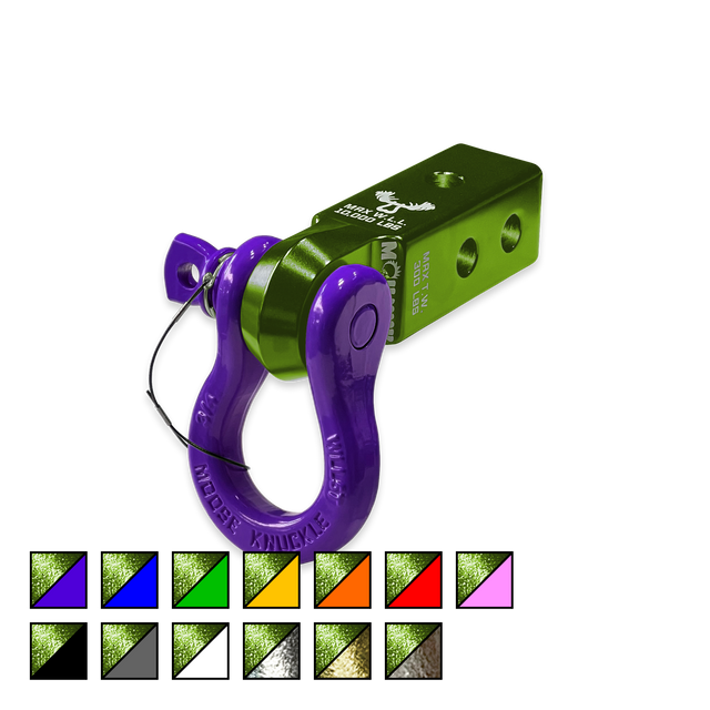 Photo of B'oh 3/4 Spin Pin Shackle and Mohawk 2.0 Receiver Combo by Forward Notion, LLC - Premium Recovery Gear for UTVs / Side by Sides