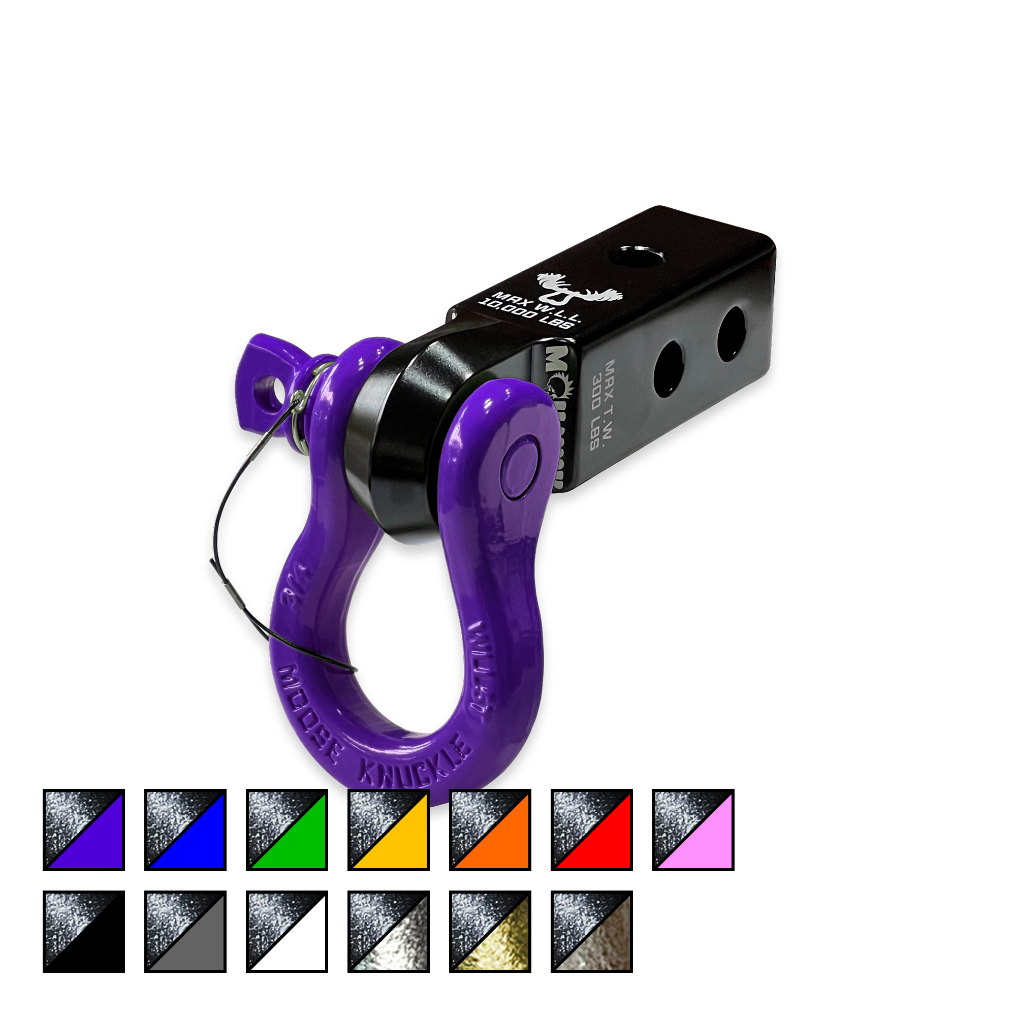 Photo of B'oh 3/4 Spin Pin Shackle and Mohawk 2.0 Receiver Combo by Forward Notion, LLC - Premium Recovery Gear for UTVs / Side by Sides