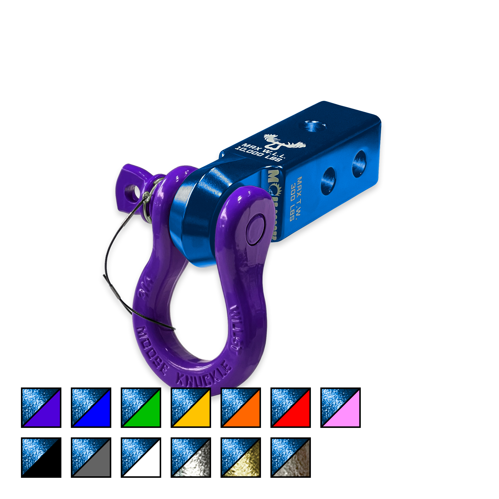 Photo of B'oh 3/4 Spin Pin Shackle and Mohawk 2.0 Receiver Combo by Forward Notion, LLC - Premium Recovery Gear for UTVs / Side by Sides
