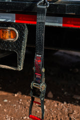 Photo of 2" x 10' Ratchet Tie-Down (Closed hook) and 2'' x 39'' Axle Tie-Down Set (Pack of 4) (Lifetime Warranty) by MOJAB OFFROAD - Premium for UTVs / Side by Sides