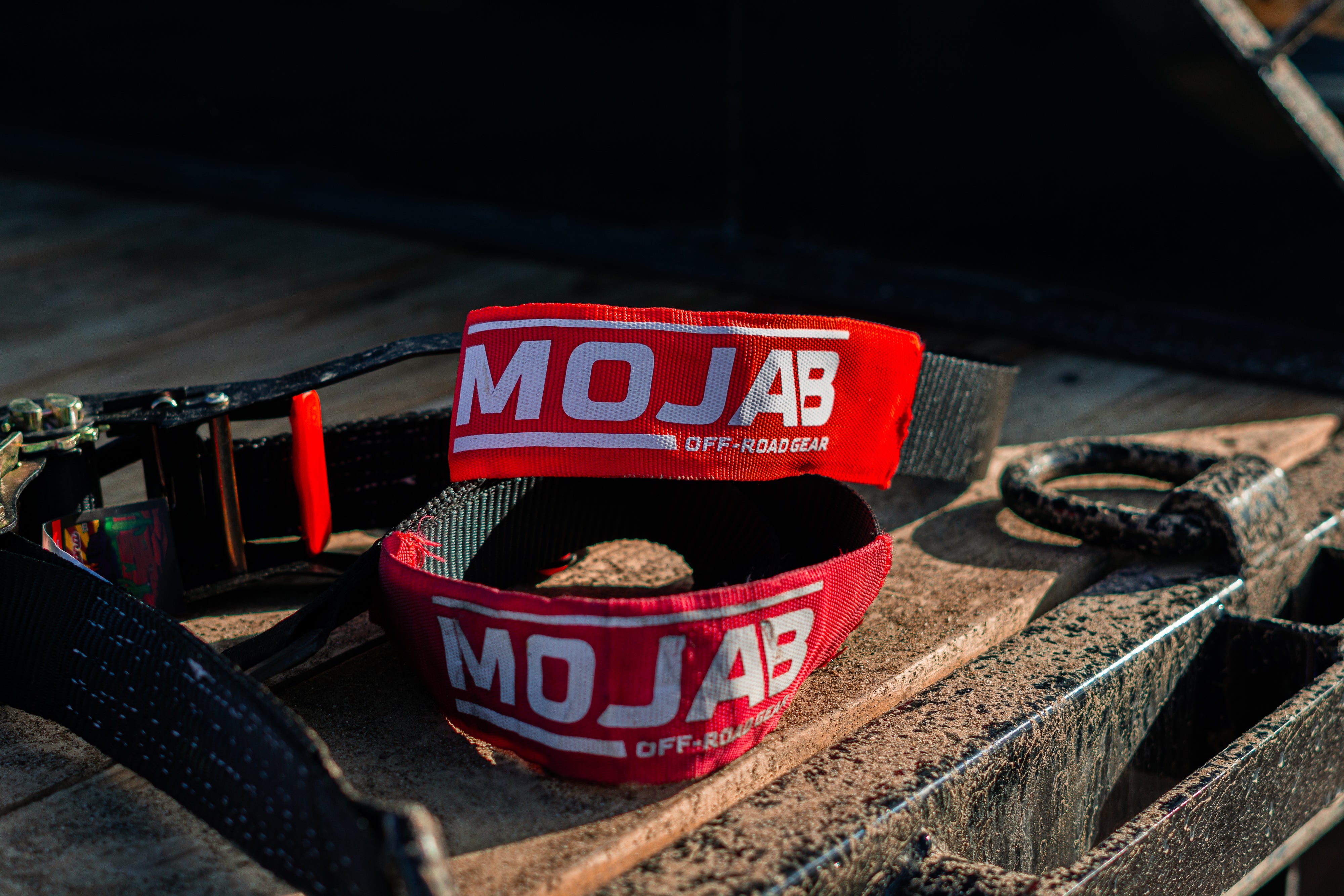 Photo of 2" x 10' Ratchet Tie-Down (Closed hook) and 2'' x 39'' Axle Tie-Down Set (Pack of 4) (Lifetime Warranty) by MOJAB OFFROAD - Premium for UTVs / Side by Sides