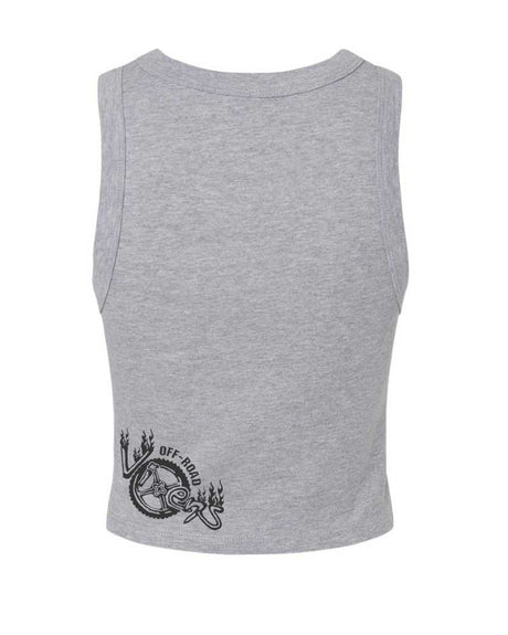Photo of Moto Head Cropped Micro Rib Tank by OFF-ROAD VIXENS CLOTHING CO. - Premium Ladies Tanks for UTVs / Side by Sides