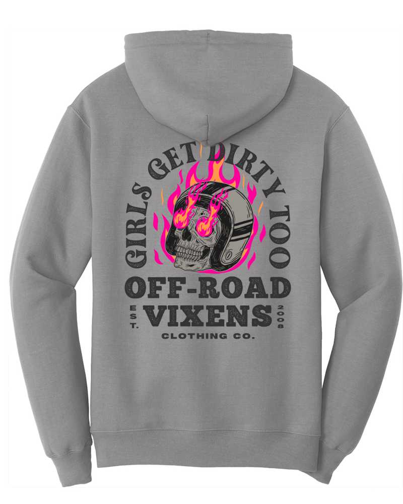 Photo of Moto Head Unisex Pullover Hoodie by OFF-ROAD VIXENS CLOTHING CO. - Premium Ladies Hoodies for UTVs / Side by Sides