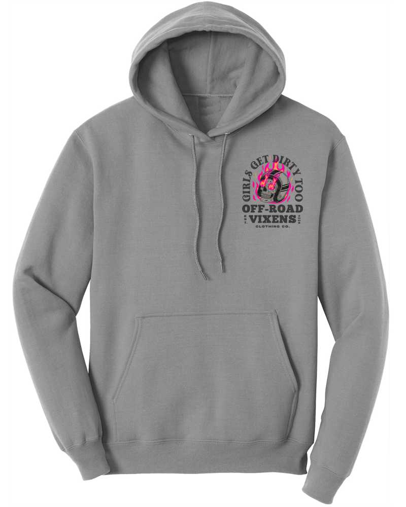 Photo of Moto Head Unisex Pullover Hoodie by OFF-ROAD VIXENS CLOTHING CO. - Premium Ladies Hoodies for UTVs / Side by Sides
