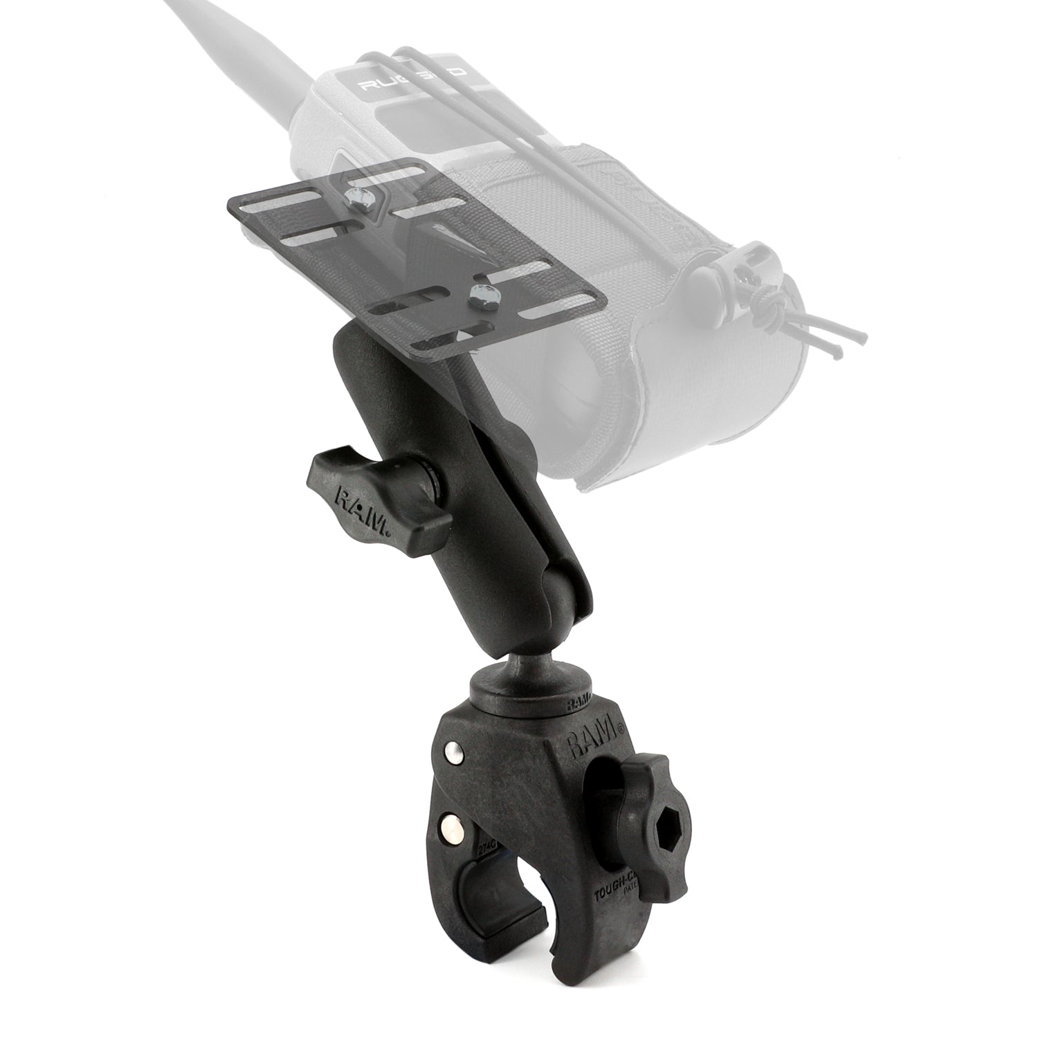 Photo of Motorcycle RAM Mount for Handheld Radios by Rugged Radios - Premium for UTVs / Side by Sides