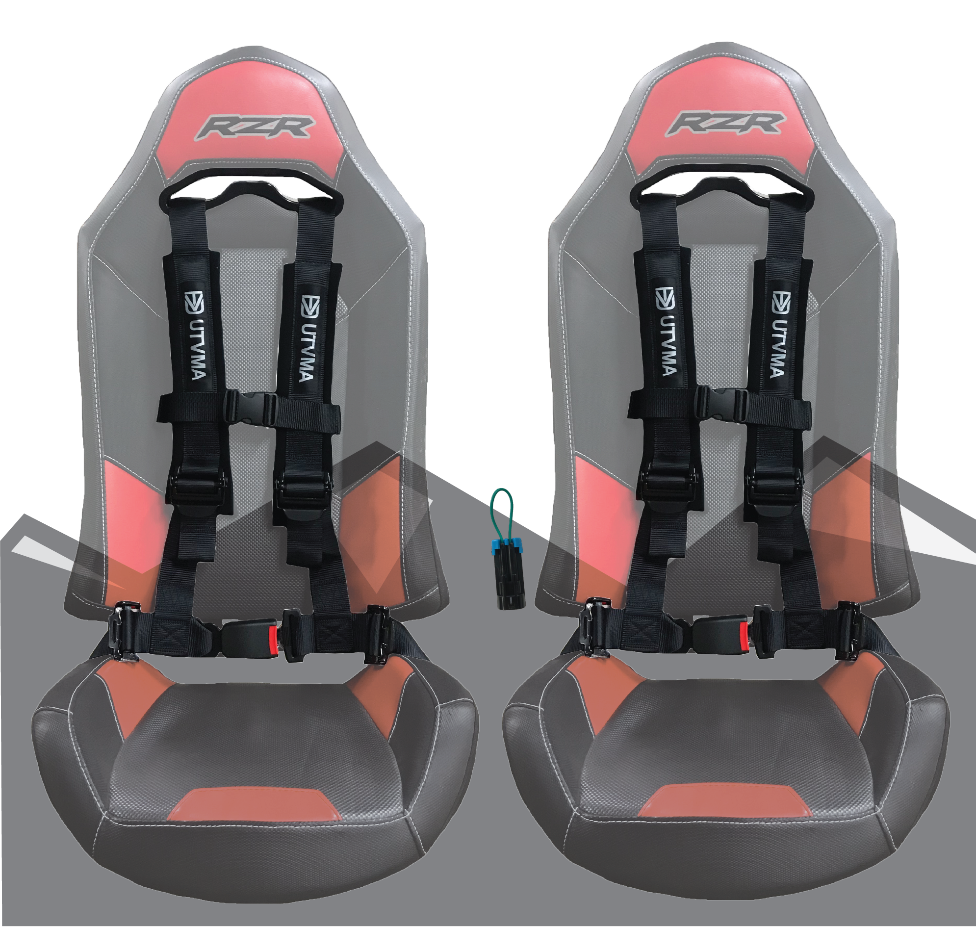 Photo of RZR 4-Point Harness Seat Pass Through Kit (2 Seats) with Override Clip by UTV Mountain Accessories - Premium RZR for UTVs / Side by Sides