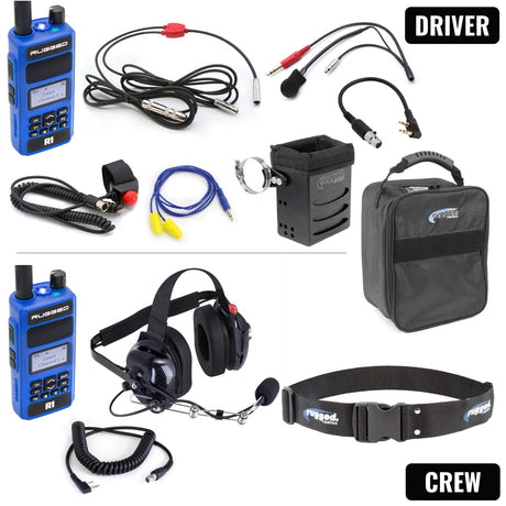 Photo of NASCAR Driver and Crew Chief Racing Kit with R1 Radios by Rugged Radios - Premium for UTVs / Side by Sides
