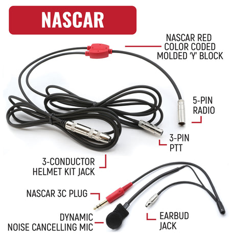Photo of NASCAR Driver and Crew Chief Racing Kit with R1 Radios by Rugged Radios - Premium for UTVs / Side by Sides