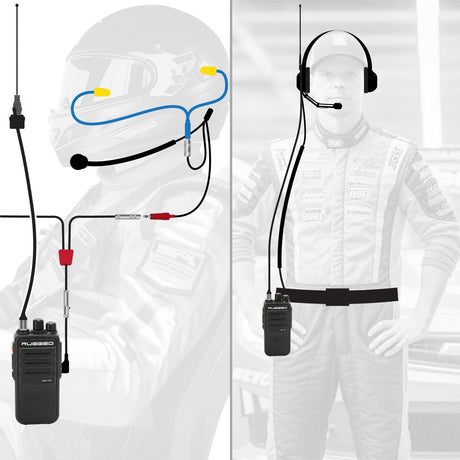 Photo of NASCAR Driver and Crew Chief Long Track Racing Kit with RDH16 Radios by Rugged Radios - Premium for UTVs / Side by Sides