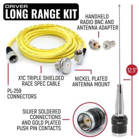 Photo of NASCAR Driver and Crew Chief Long Track Racing Kit with RDH16 Radios by Rugged Radios - Premium for UTVs / Side by Sides