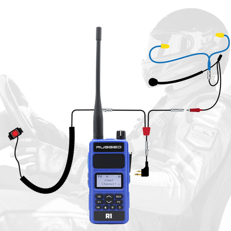 Photo of NASCAR Driver Only Racing Communication Kit with R1 Radio by Rugged Radios - Premium for UTVs / Side by Sides