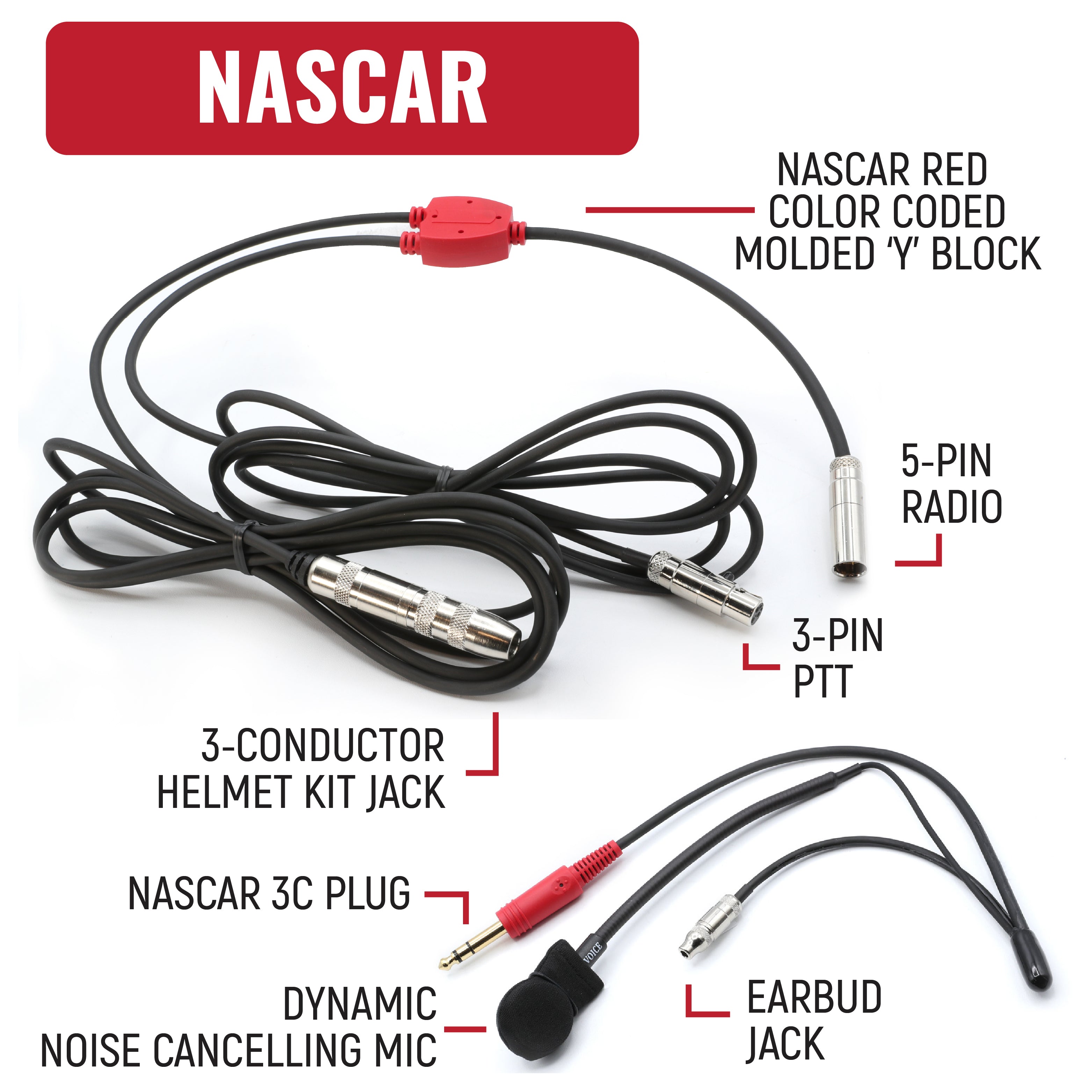 Photo of NASCAR Driver Only Racing Communication Kit with R1 Radio by Rugged Radios - Premium for UTVs / Side by Sides