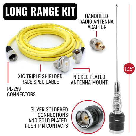 Photo of NASCAR Driver Only Long Track Racing Communication Kit with RDH16 Radio by Rugged Radios - Premium for UTVs / Side by Sides
