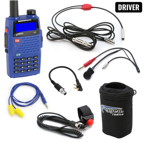 Photo of NASCAR Driver Only Communication Kit with V3 Radio by Rugged Radios - Premium for UTVs / Side by Sides