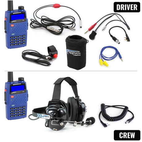 Photo of NASCAR Driver and Crew Chief Racing Kit with V3 Radios by Rugged Radios - Premium for UTVs / Side by Sides