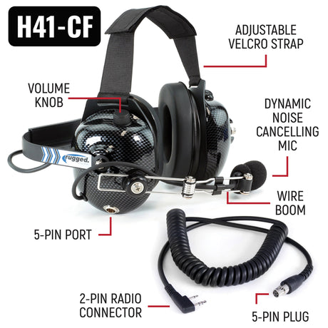 Photo of NASCAR Driver and Crew Chief Racing Kit with V3 Radios by Rugged Radios - Premium for UTVs / Side by Sides