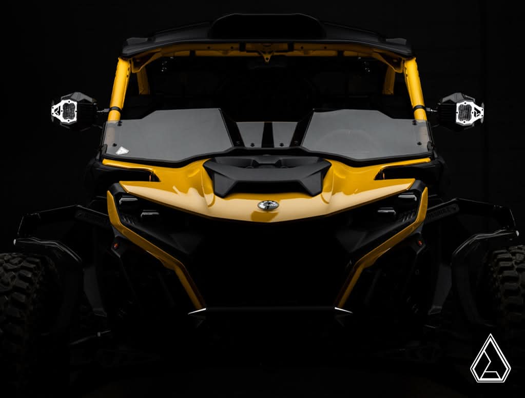 Nighthawk G2 LED UTV Side Mirrors amber mirror lights front view — Assault Industries