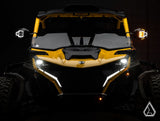 Nighthawk G2 LED UTV Side Mirrors white mirror lights night view — Assault Industries