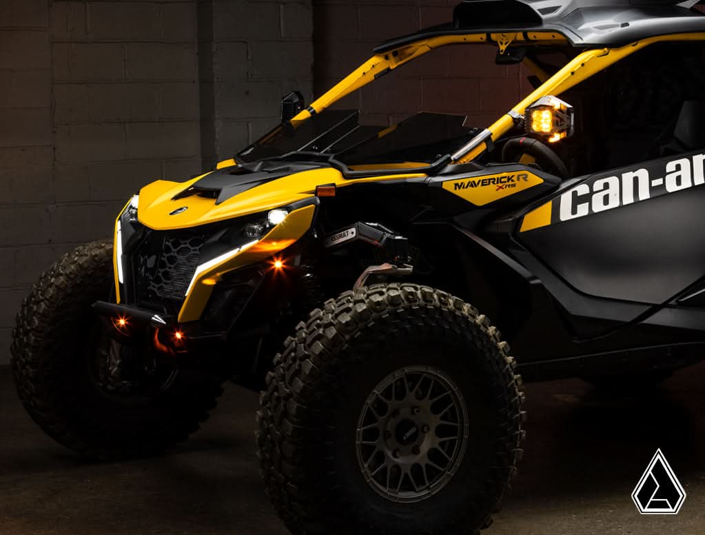 Nighthawk G2 LED UTV Side Mirrors Maverick R with mirror lights — Assault Industries