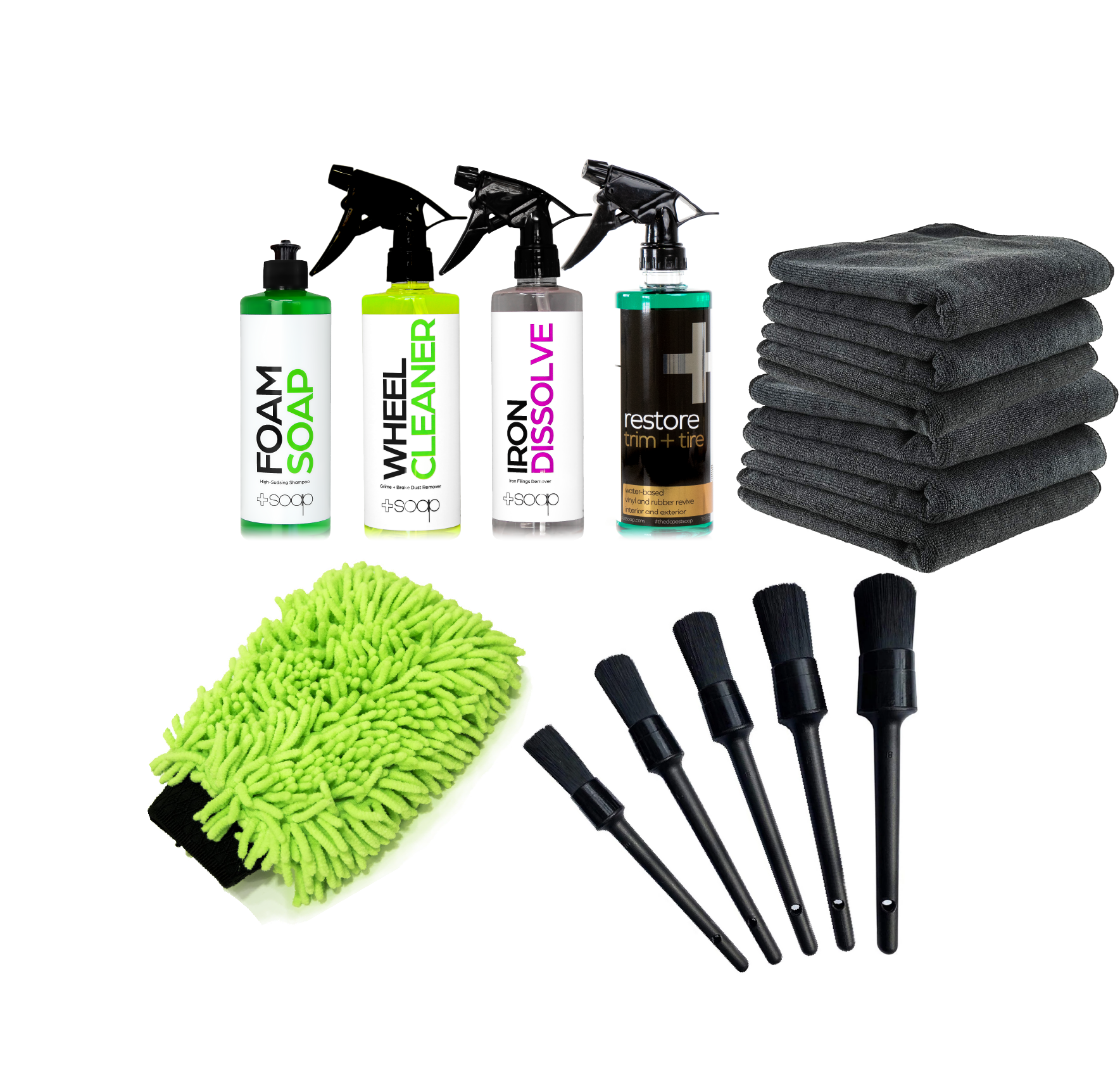 Photo of Wheel and Tire Detail Kit by Plus Soap - Premium Cleaning Supplies for UTVs / Side by Sides
