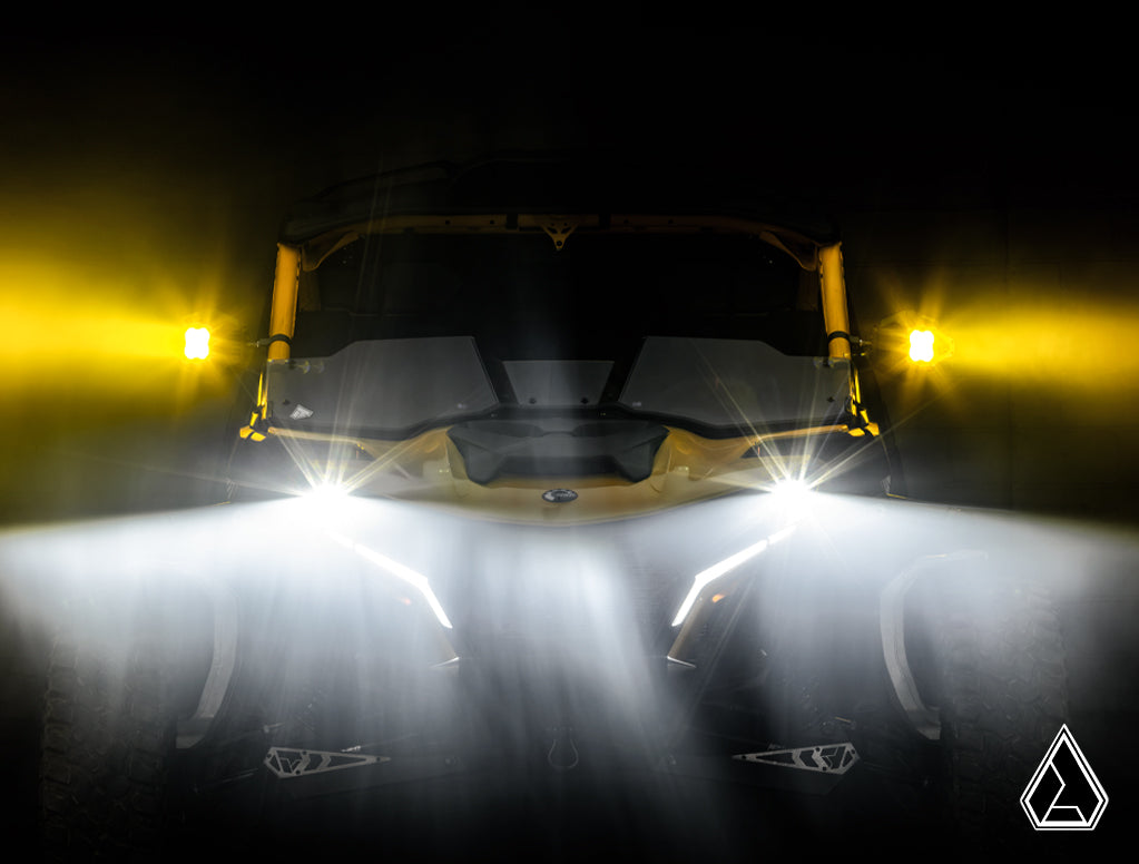 Nighthawk G2 LED Side Mirror Yellow Lens Kit yellow lights on trail — Assault Industries