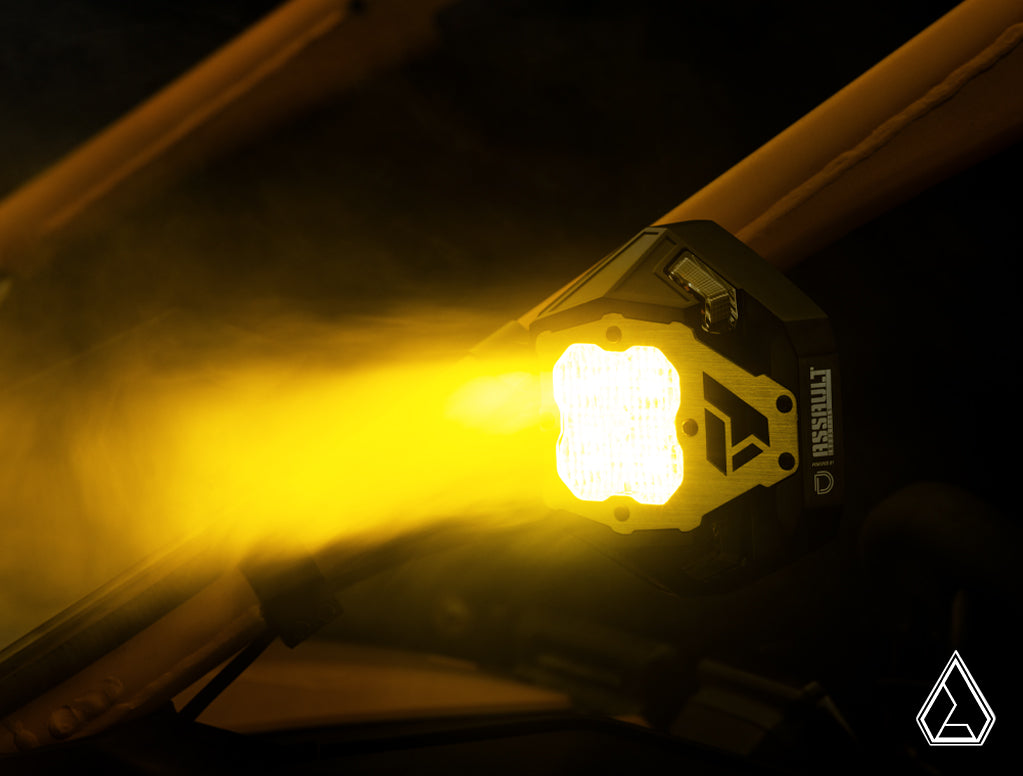 Nighthawk G2 LED Side Mirror Yellow Lens Kit illuminated yellow mirror light — Assault Industries