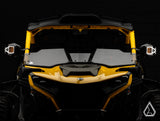 Nighthawk G2 LED Side Mirror Yellow Lens Kit front view with yellow mirror lights — Assault Industries