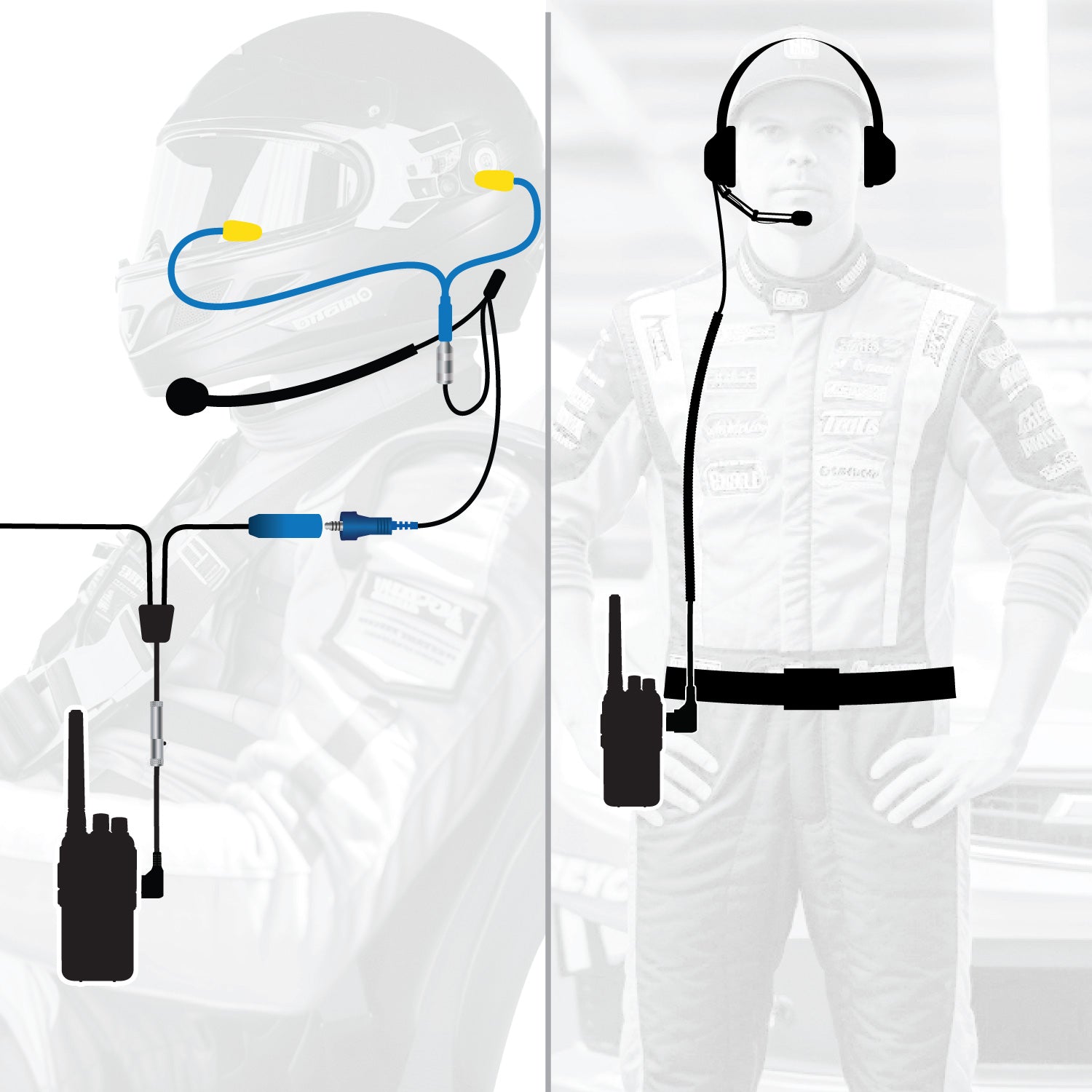 Photo of RUGGED Wired Driver and Crew Chief Racing Kit with RDH16 Radios by Rugged Radios - Premium for UTVs / Side by Sides