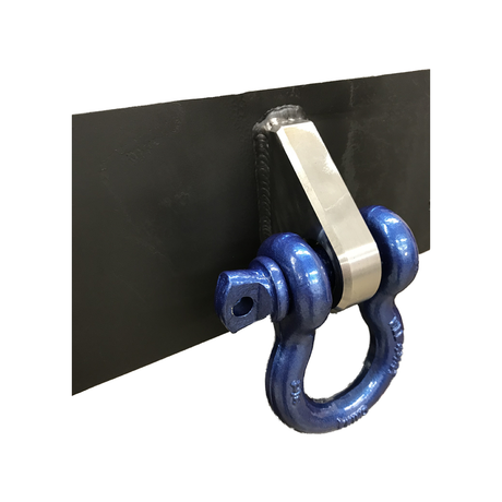 Photo of Weld on D-Ring Shackle Clevis Tab Mount Offset by AJK Offroad - Premium for UTVs / Side by Sides