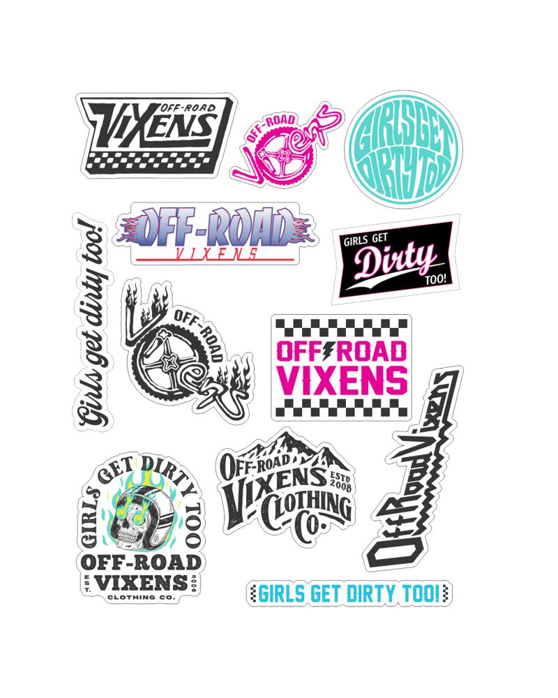 Photo of ORV Collective Sticker Sheet by OFF-ROAD VIXENS CLOTHING CO. - Premium Decals for UTVs / Side by Sides