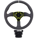 Photo of UTVMA Octane Leather Steering Wheel With Hub (Polaris, Can Am Models) by UTV Mountain Accessories - Premium Steering Wheel for UTVs / Side by Sides