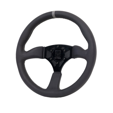 Photo of UTVMA Octane Leather Steering Wheel With Hub (Polaris, Can Am Models) by UTV Mountain Accessories - Premium Steering Wheel for UTVs / Side by Sides