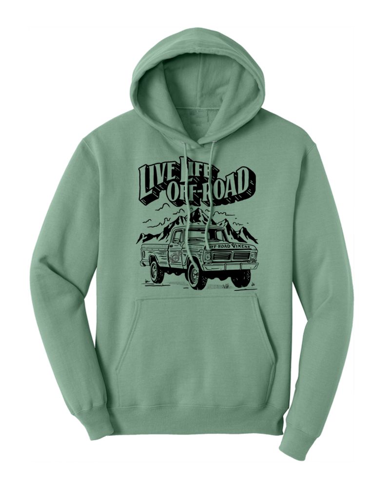 Photo of Off-Road Life Pullover Hoodie by OFF-ROAD VIXENS CLOTHING CO. - Premium Ladies Hoodies for UTVs / Side by Sides