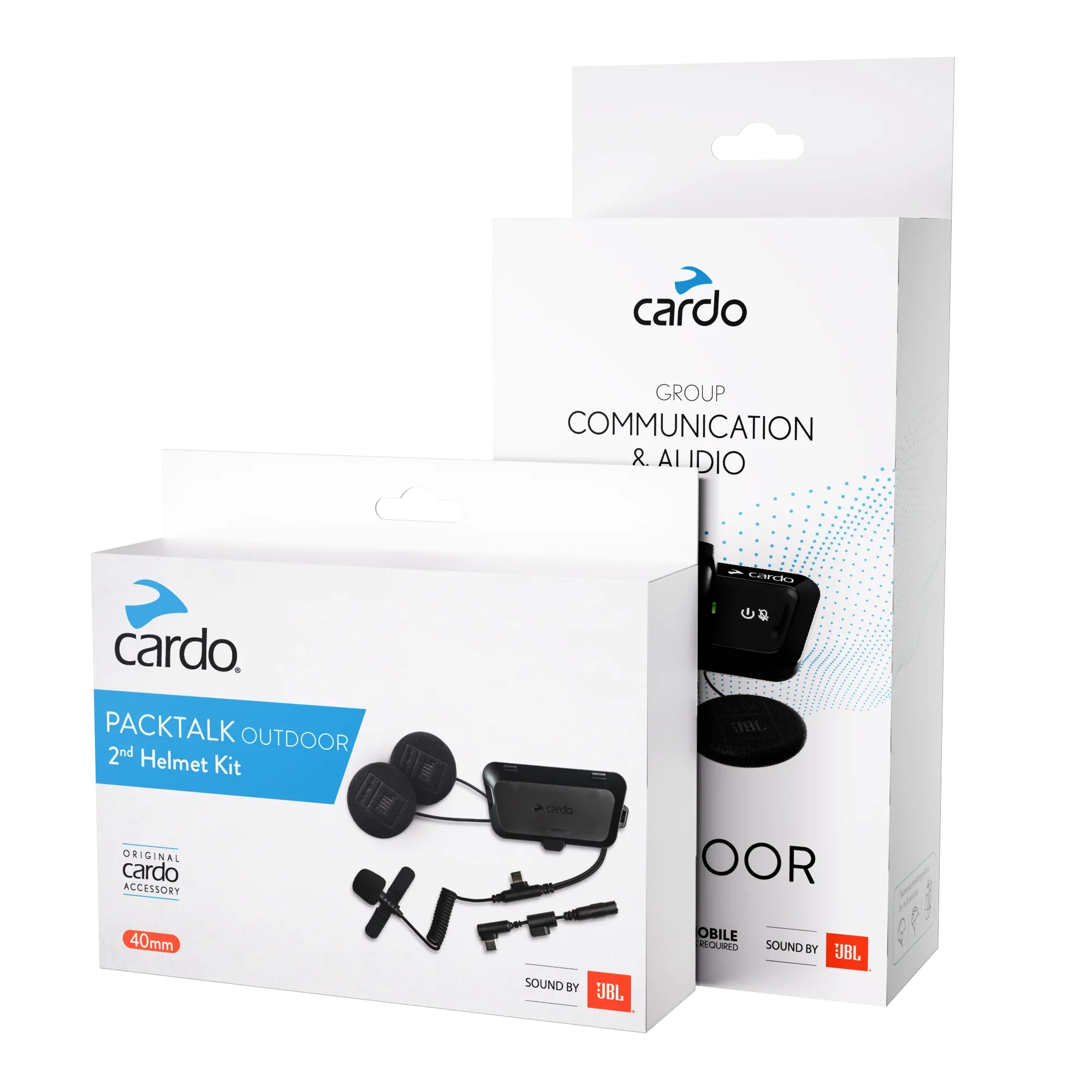 Photo of Packtalk Outdoor + 2nd Helmet Kit Bundle by Cardo - Premium for UTVs / Side by Sides