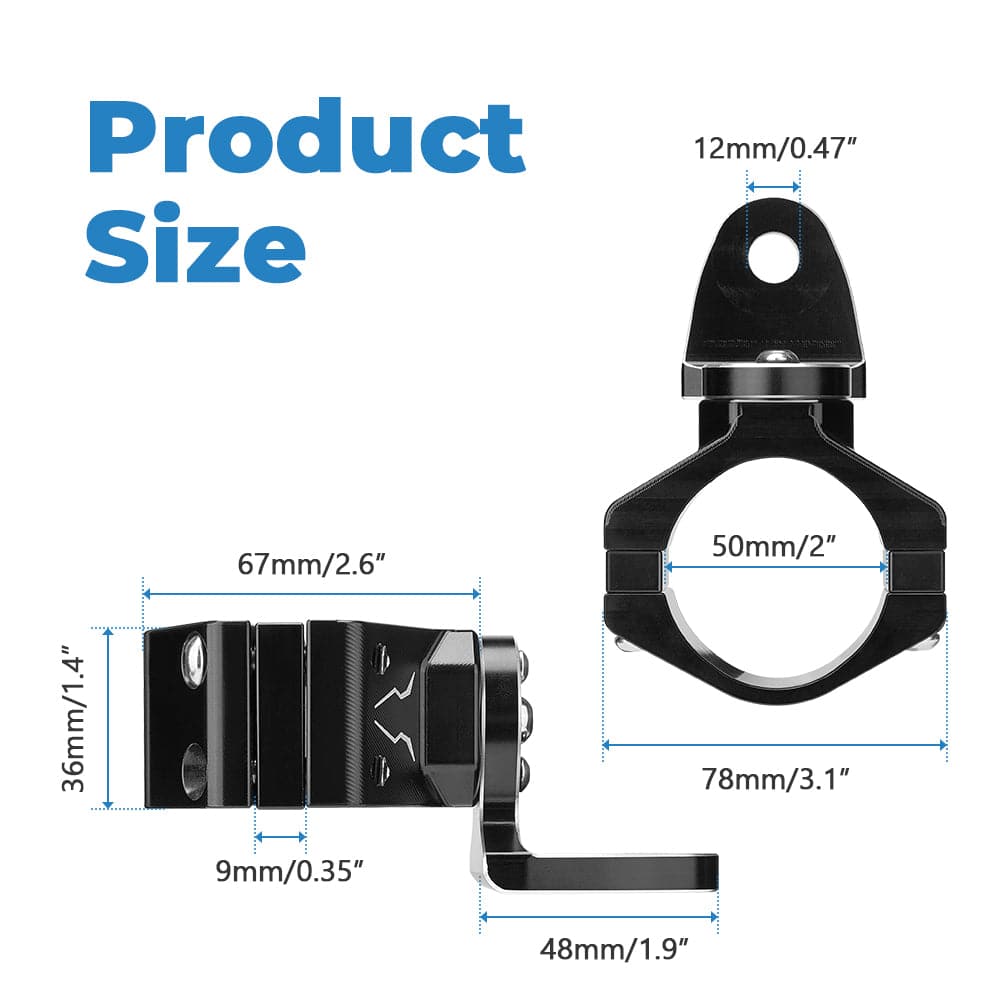 Photo of UTV Flag Mount, Whip Light Mount for 1.75 to 2 inch Roll Bar by Kemimoto - Premium for UTVs / Side by Sides