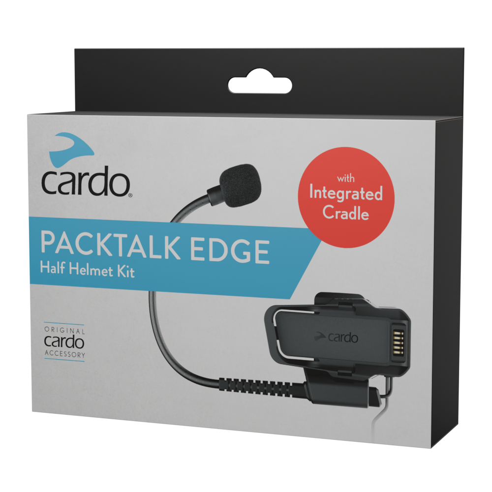 Photo of Packtalk Pro/Edge Half Helmet Kit by Cardo - Premium for UTVs / Side by Sides