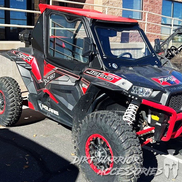 Photo of Dirt Warrior Accessories - Polaris RZR 1000 XP/Turbo 2-Seat Cab Enclosure "THE VAULT" 2014-23 Upper Side Doors & Panels (Patent Pending) by Dirt Warrior Accessories - Premium Cab Enclosures for UTVs / Side by Sides