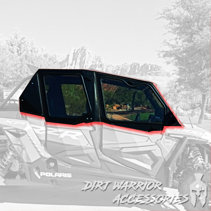 Photo of Dirt Warrior Accessories - Polaris RZR 1000 XP/Turbo 4-Seat Cab Enclosure "THE VAULT" 2014-23 Upper Side Doors & Panels (Patent Pending) by Dirt Warrior Accessories - Premium Cab Enclosures for UTVs / Side by Sides