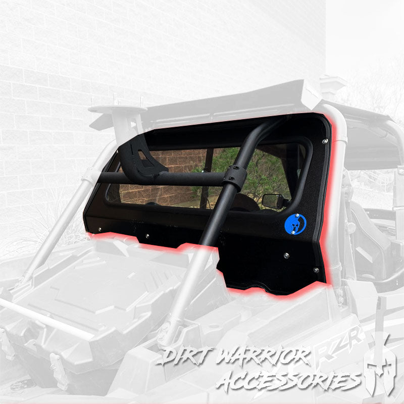 Photo of Dirt Warrior Accessories - Polaris RZR 1000 XP/Turbo Rear Windshield 2019-23 With or Without Harnesses by Dirt Warrior Accessories - Premium WINDSHIELD for UTVs / Side by Sides