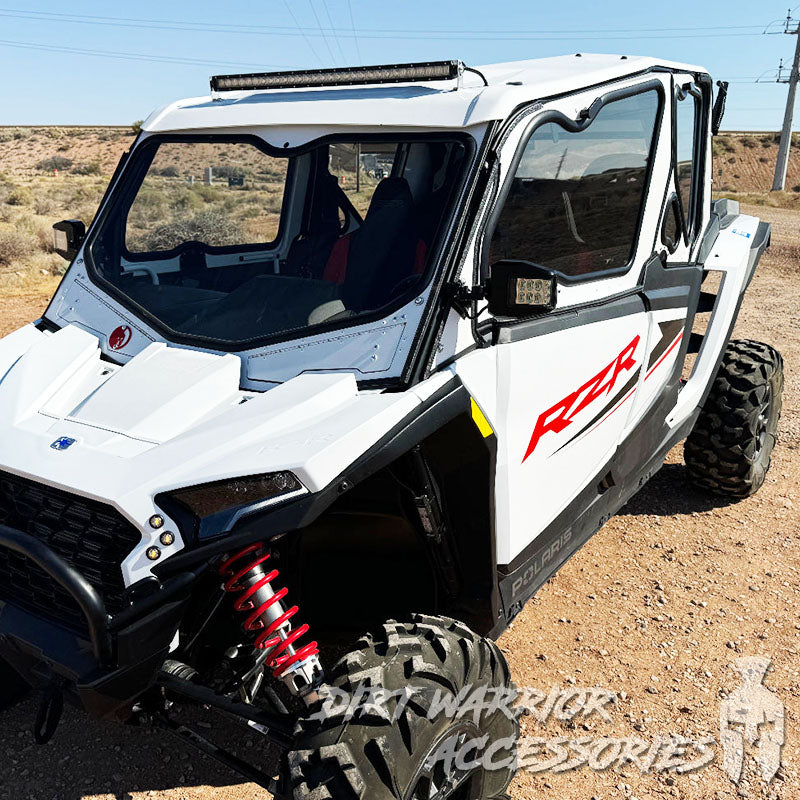 Photo of Dirt Warrior Accessories - Polaris RZR 1000 XP/Turbo 4-Seat Cab Enclosure "THE VAULT" 2024+ Upper Side Doors & Panels (Patent Pending) by Dirt Warrior Accessories - Premium Cab Enclosures for UTVs / Side by Sides