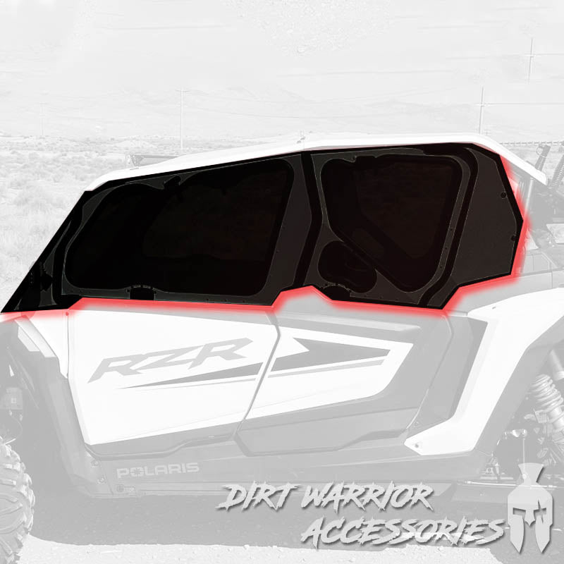 Photo of Dirt Warrior Accessories - Polaris RZR 1000 XP/Turbo 4-Seat Cab Enclosure "THE VAULT" 2024+ Upper Side Doors & Panels (Patent Pending) by Dirt Warrior Accessories - Premium Cab Enclosures for UTVs / Side by Sides