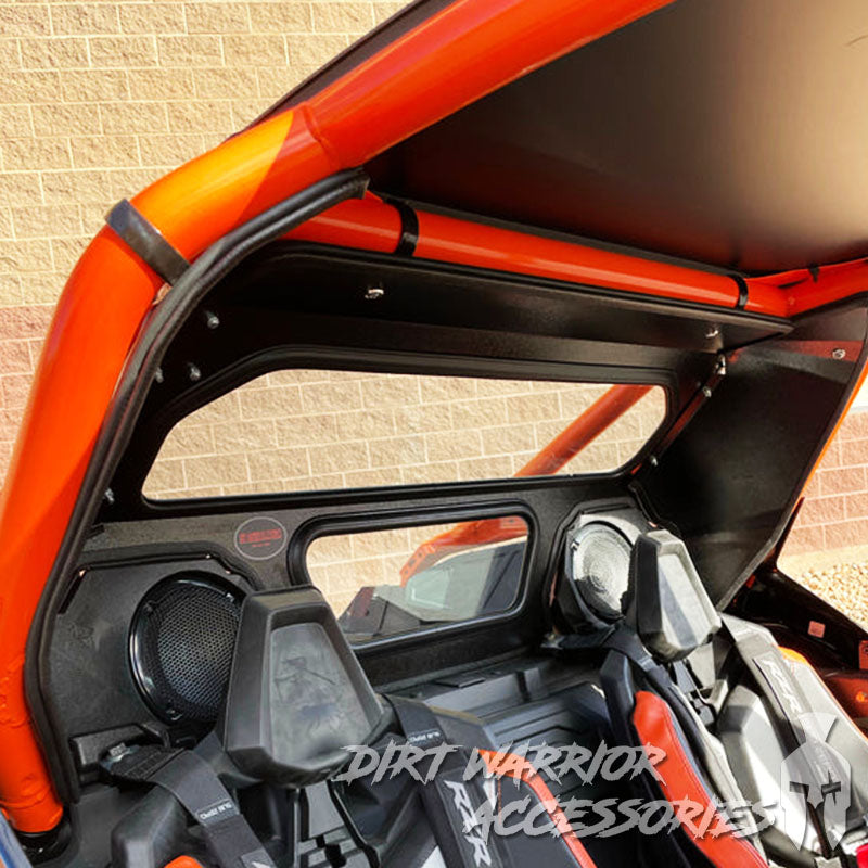 Photo of Dirt Warrior Accessories - Polaris RZR PRO R Rear Windshield w/ Rockford Fosgate System 2022-24 by Dirt Warrior Accessories - Premium WINDSHIELD for UTVs / Side by Sides